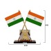 Voila Indian National Cross Design Flags Satyamev Jayate Symbol Stand for Car, Bus, Truck Dashboard Office Table